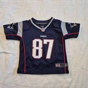Nike Patriots baby 24 months Gronkowski blue game day shirt VGUC